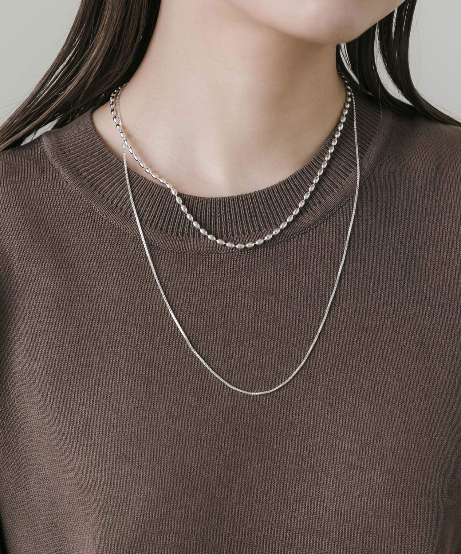 SMELLY「ボールチェーンレイヤードネックレス」|ネックレス|