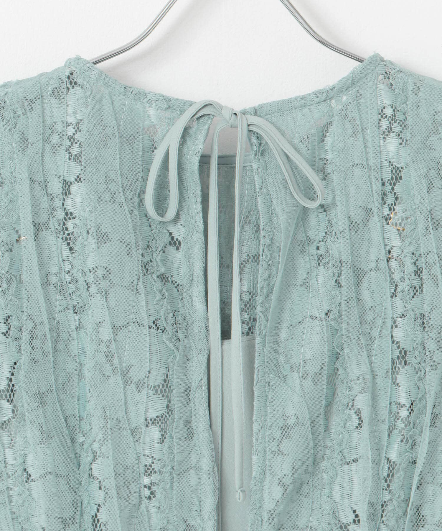 URBAN RESEARCH ROSSO「kaene　リボンチュールエプロンドレス」|ワンピース|