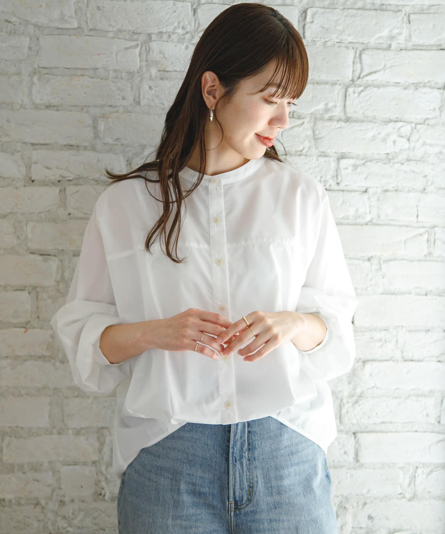 Sonny Label 「『WEB限定』フロントタックバンドカラーシャツ」|シャツ・ブラウス|