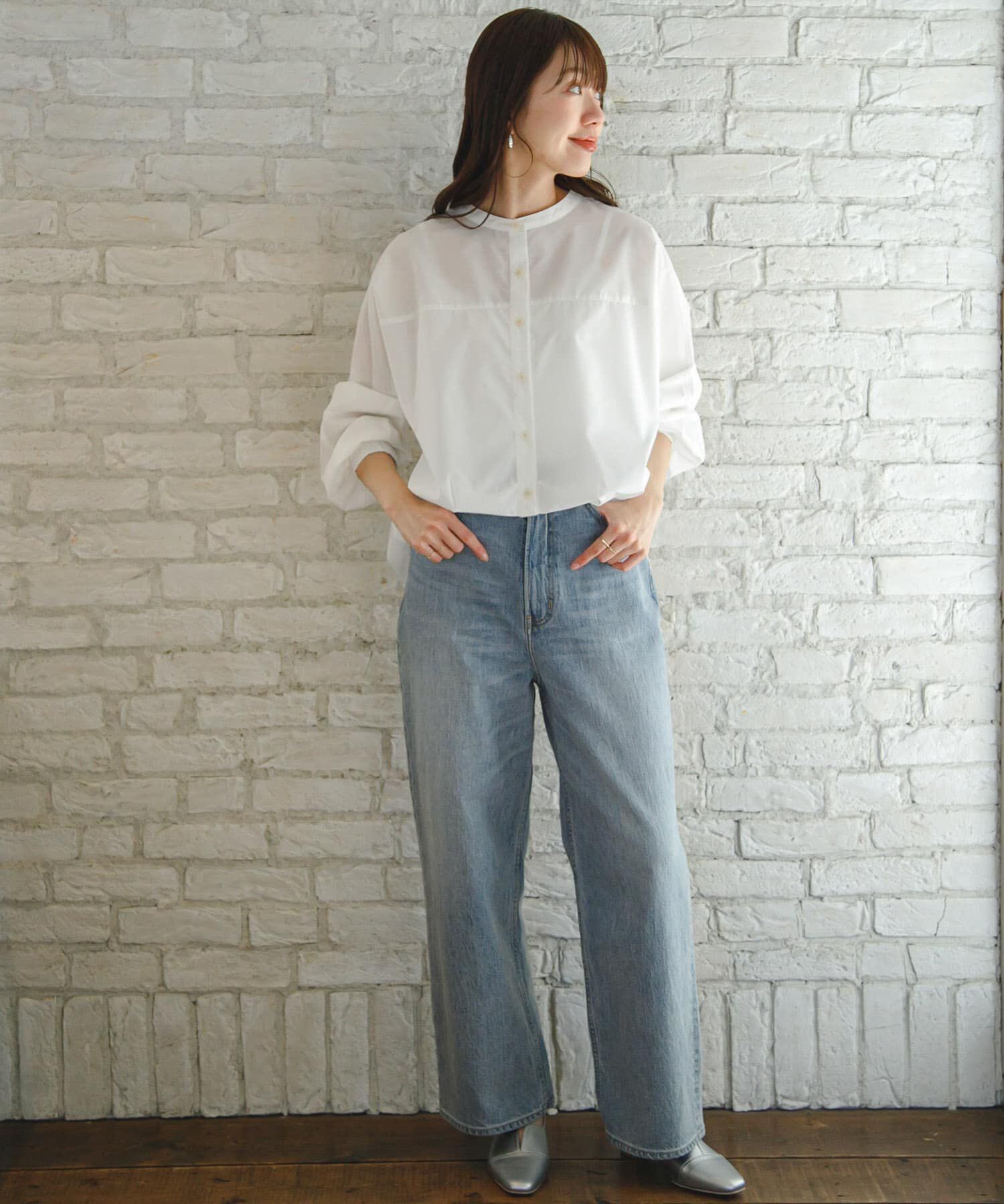 Sonny Label 「『WEB限定』フロントタックバンドカラーシャツ」|シャツ・ブラウス|