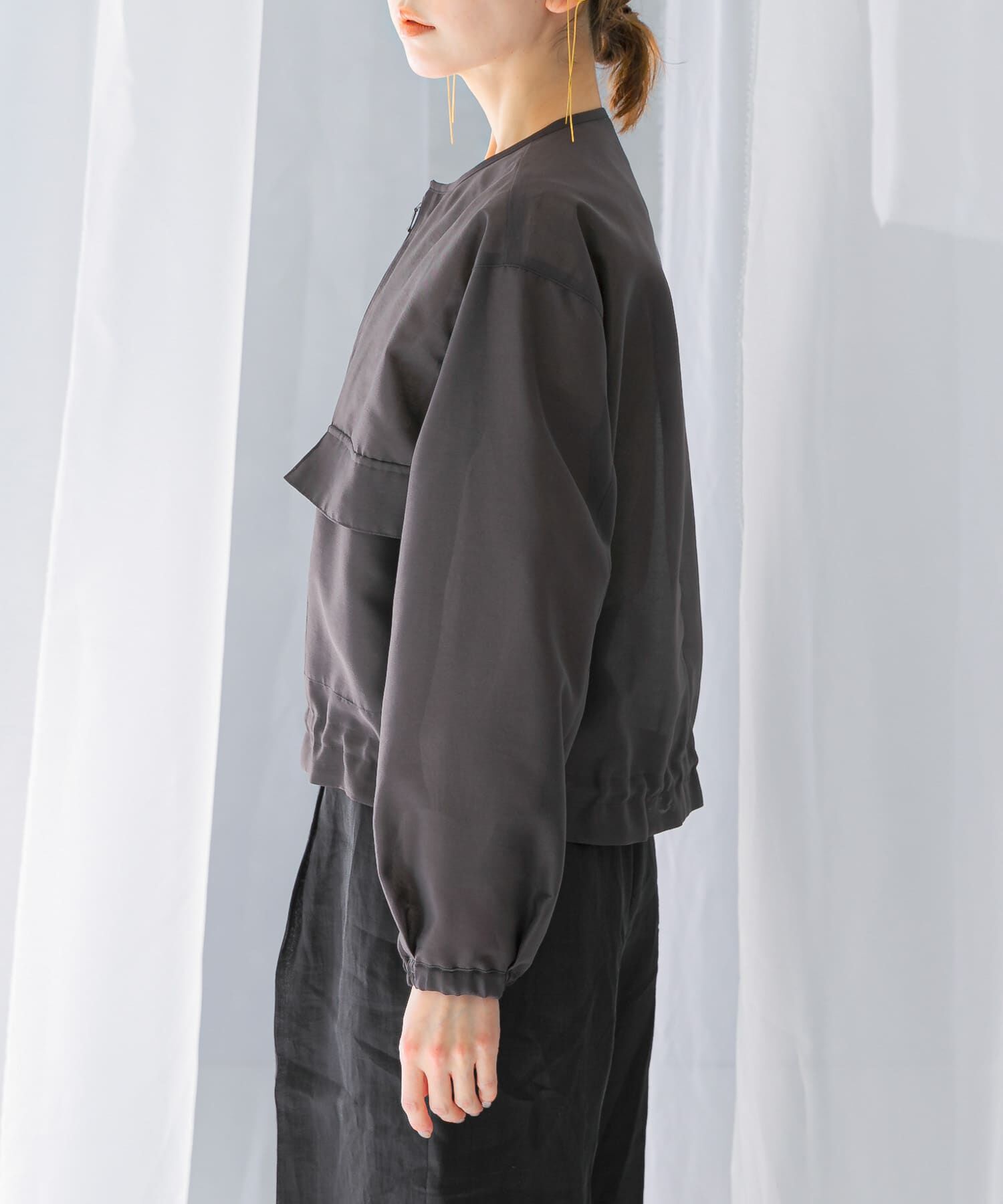 URBAN RESEARCH ROSSO「オーガンジーシアーブルゾン」|ブルゾン・スタジャン|