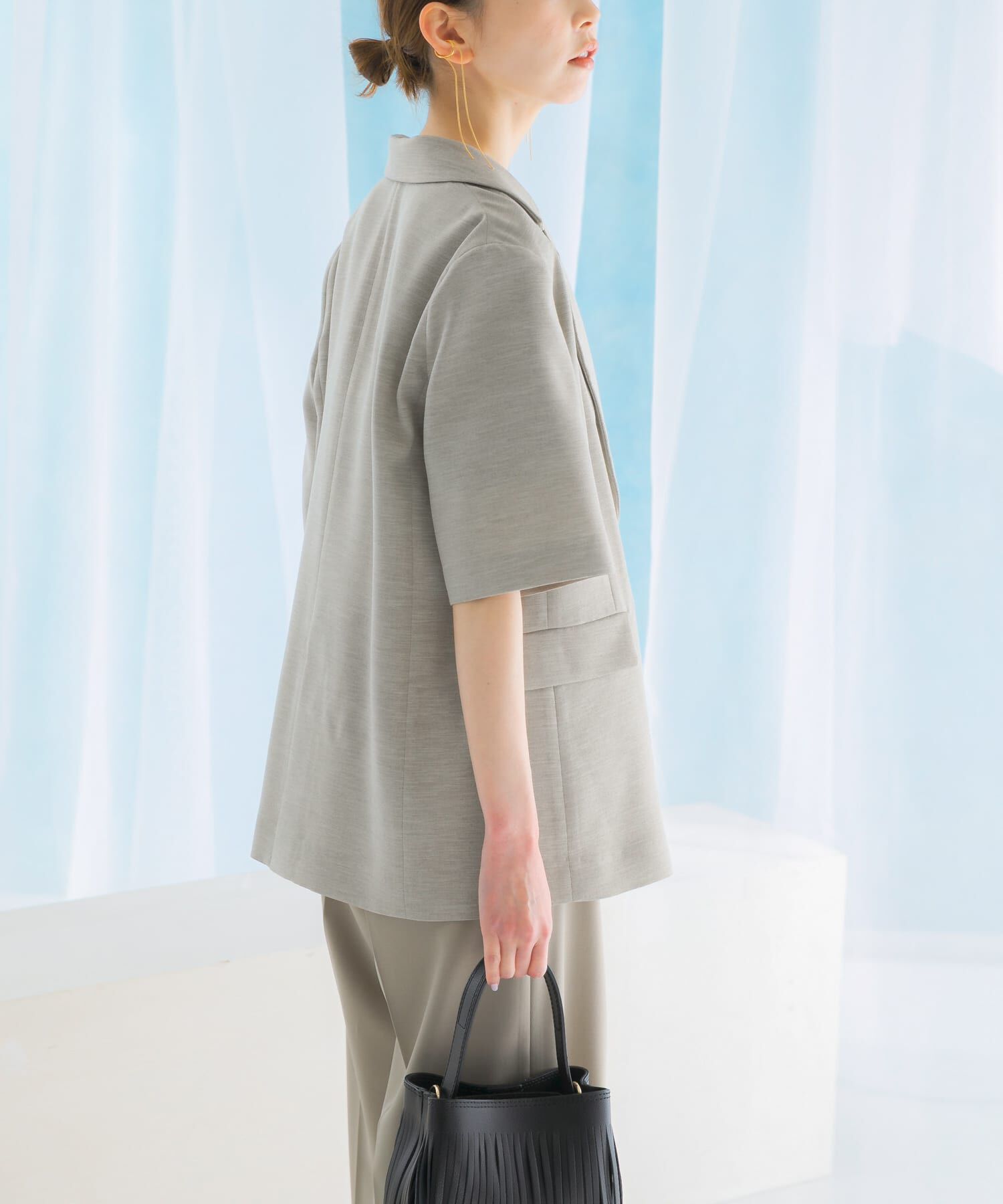 URBAN RESEARCH ROSSO「リネンライクハーフスリーブジャケット」|その他|