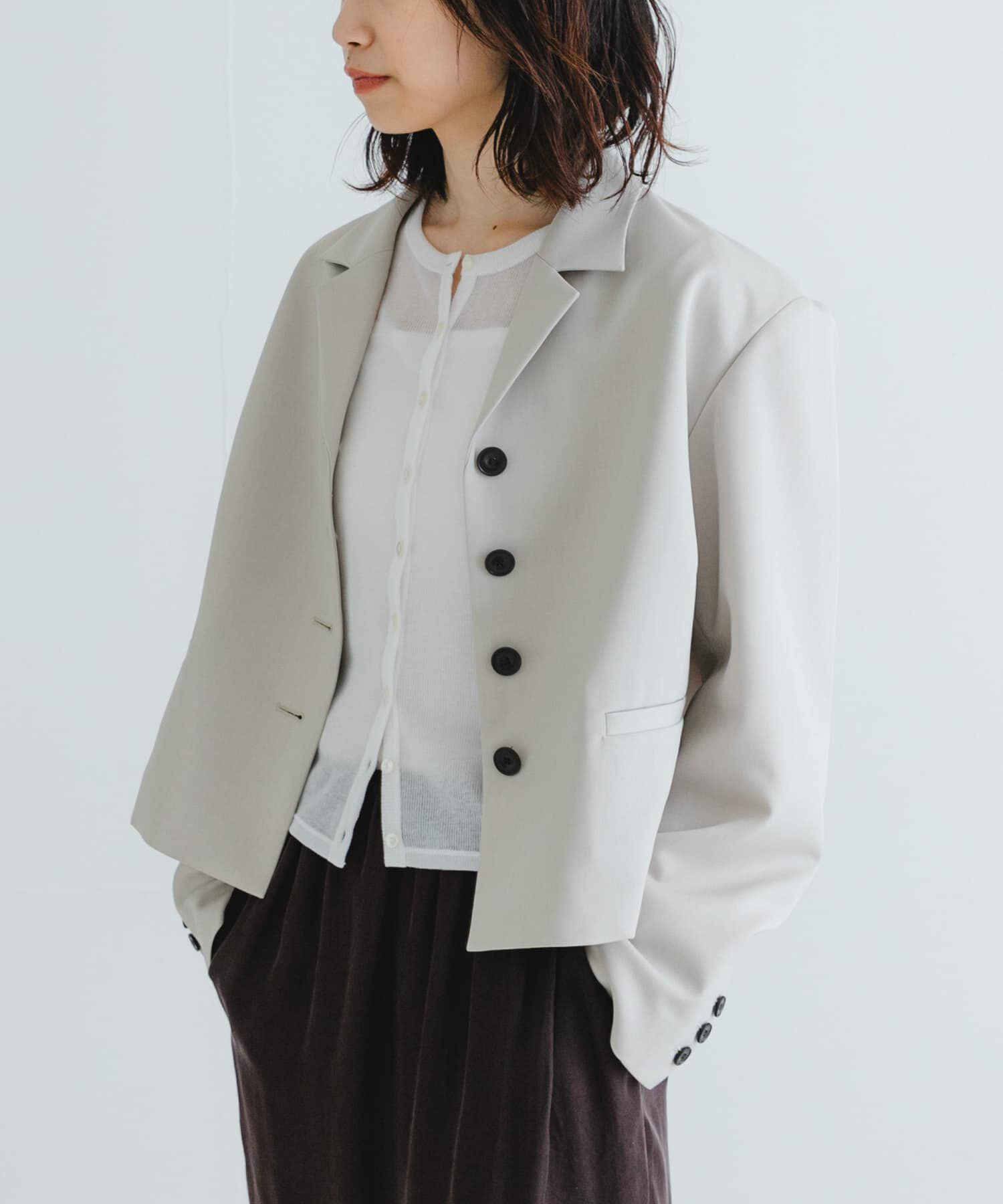 URBAN RESEARCH「new basic　ボックスショートジャケット」|その他|ライトベージュ