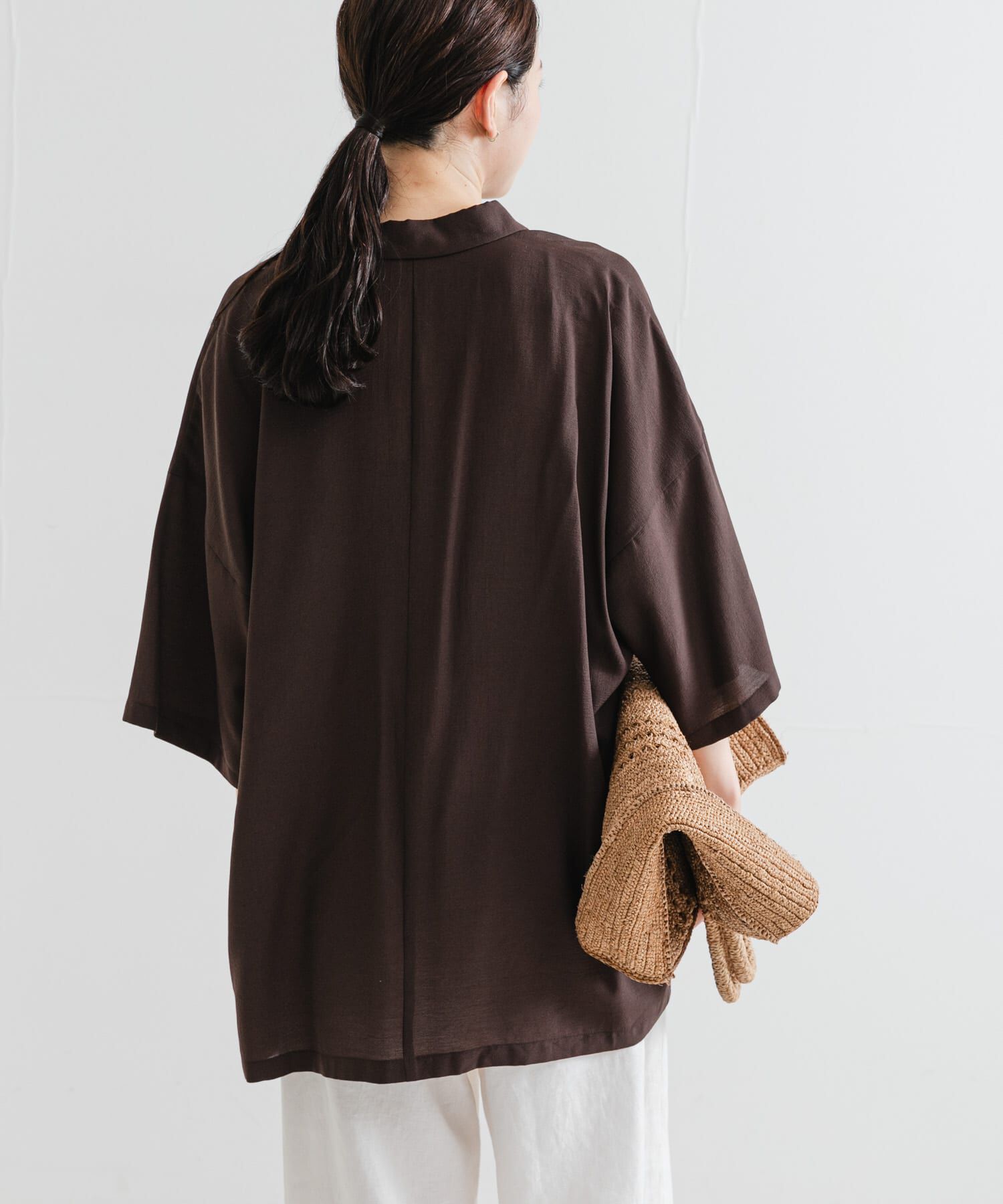 URBAN RESEARCH「ハーフスリーブシアーワイドシャツ」|シャツ・ブラウス|