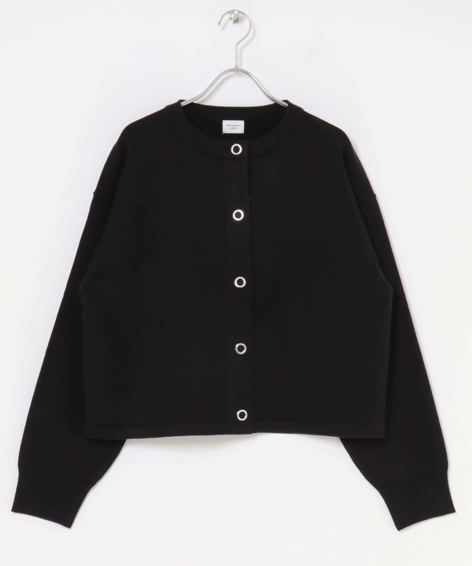 『UR TECH 200日ニット』リングドットカーディガン　ブラック 仁村紗和さん着用』『UR TECH 200日ニット』リングドットカーディガン