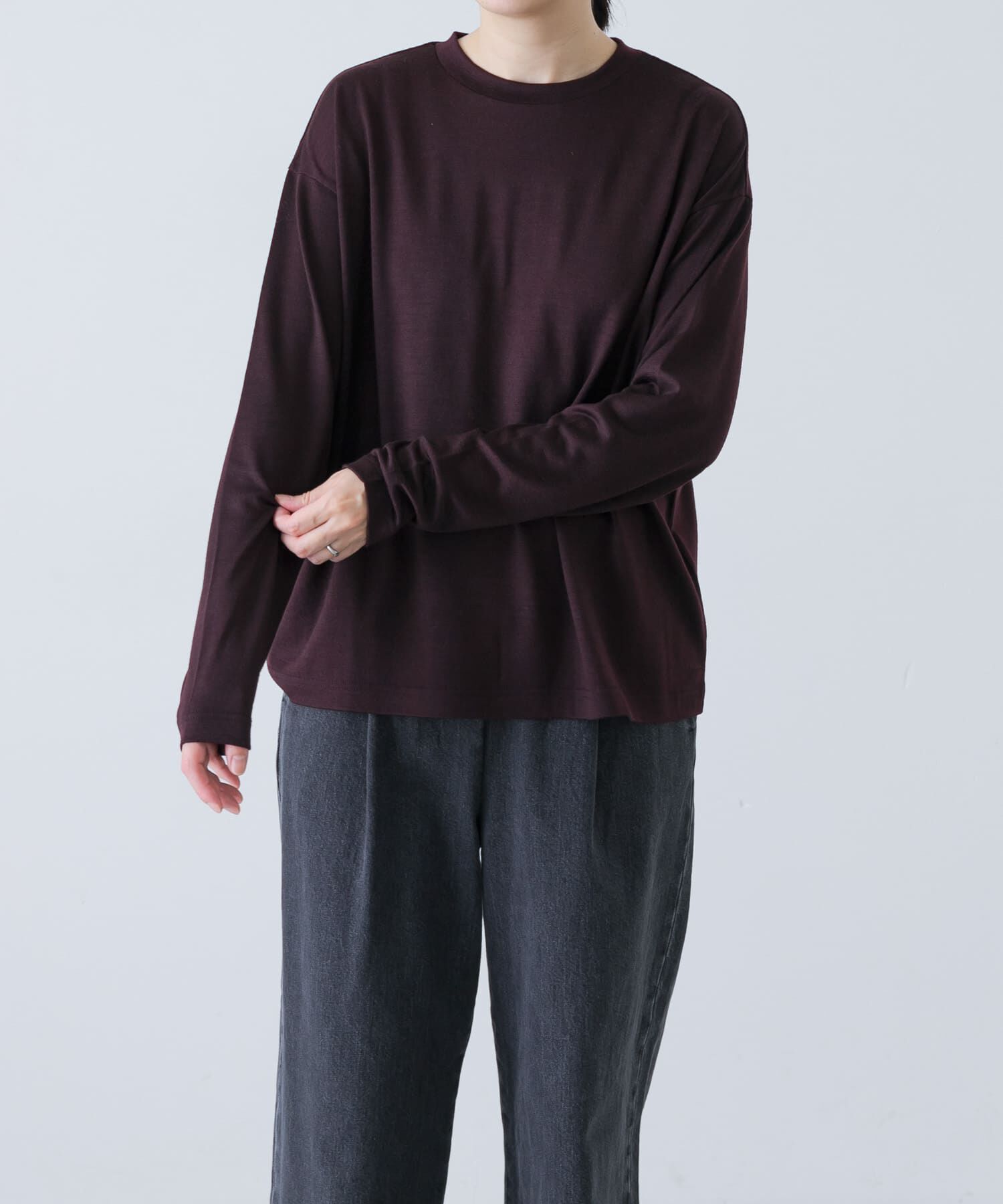 かぐれ「ウォッシャブルウールプルオーバー」|Tシャツ・カットソー|