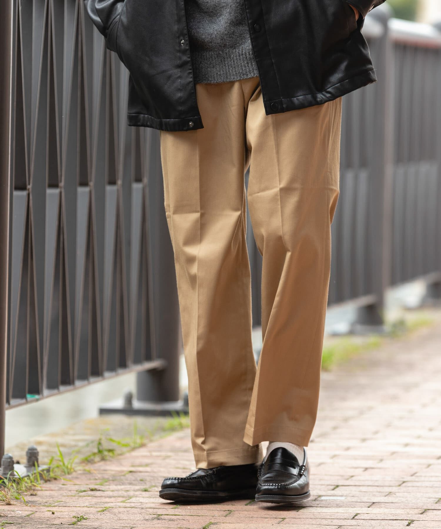 URBAN RESEARCH ROSSO「『XLサイズあり』ストレッチチノ1タックワイドスラックス」|その他|ベージュ