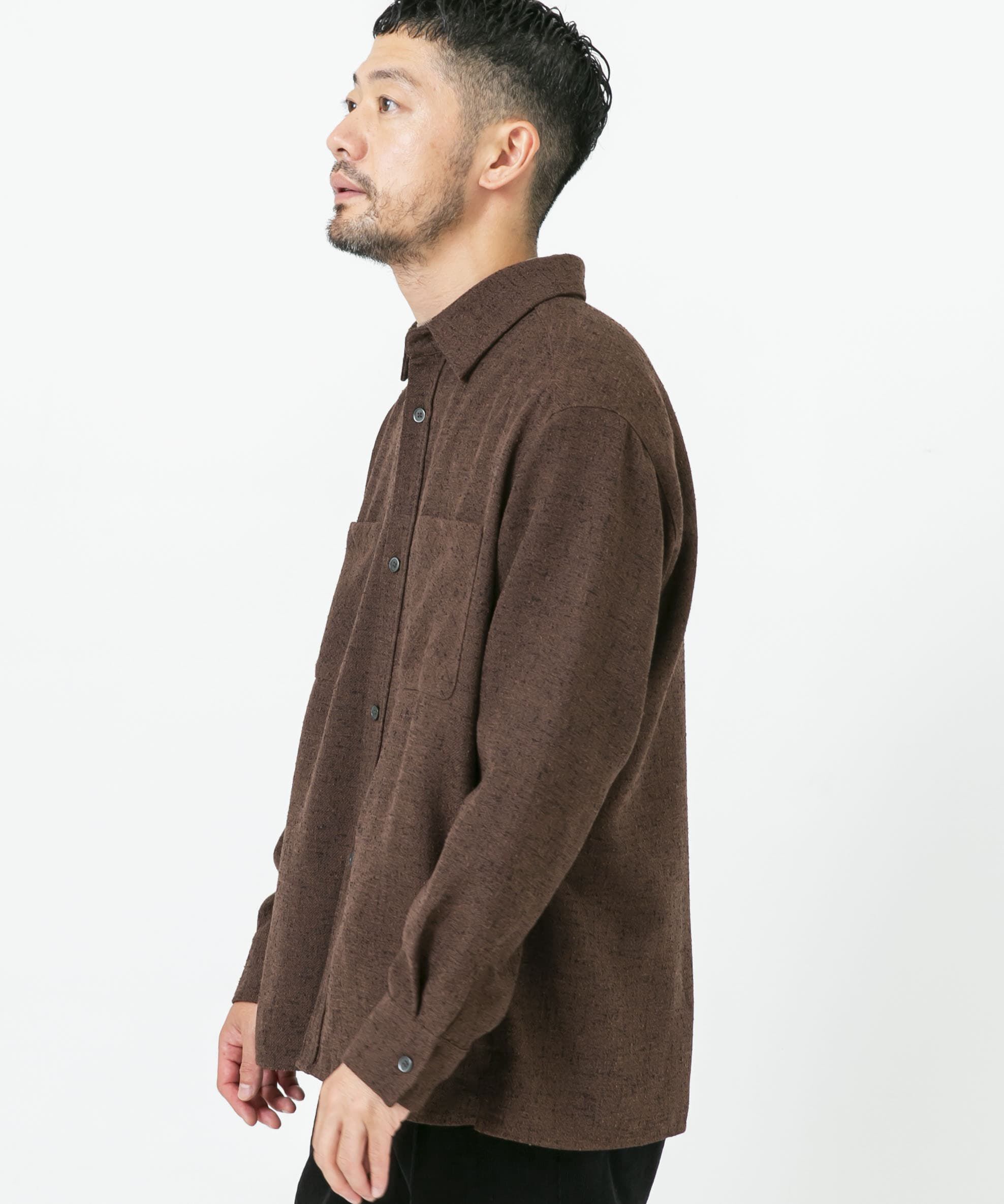 URBAN RESEARCH ROSSO「ツイードサイドポケットシャツ」|シャツ・ブラウス|