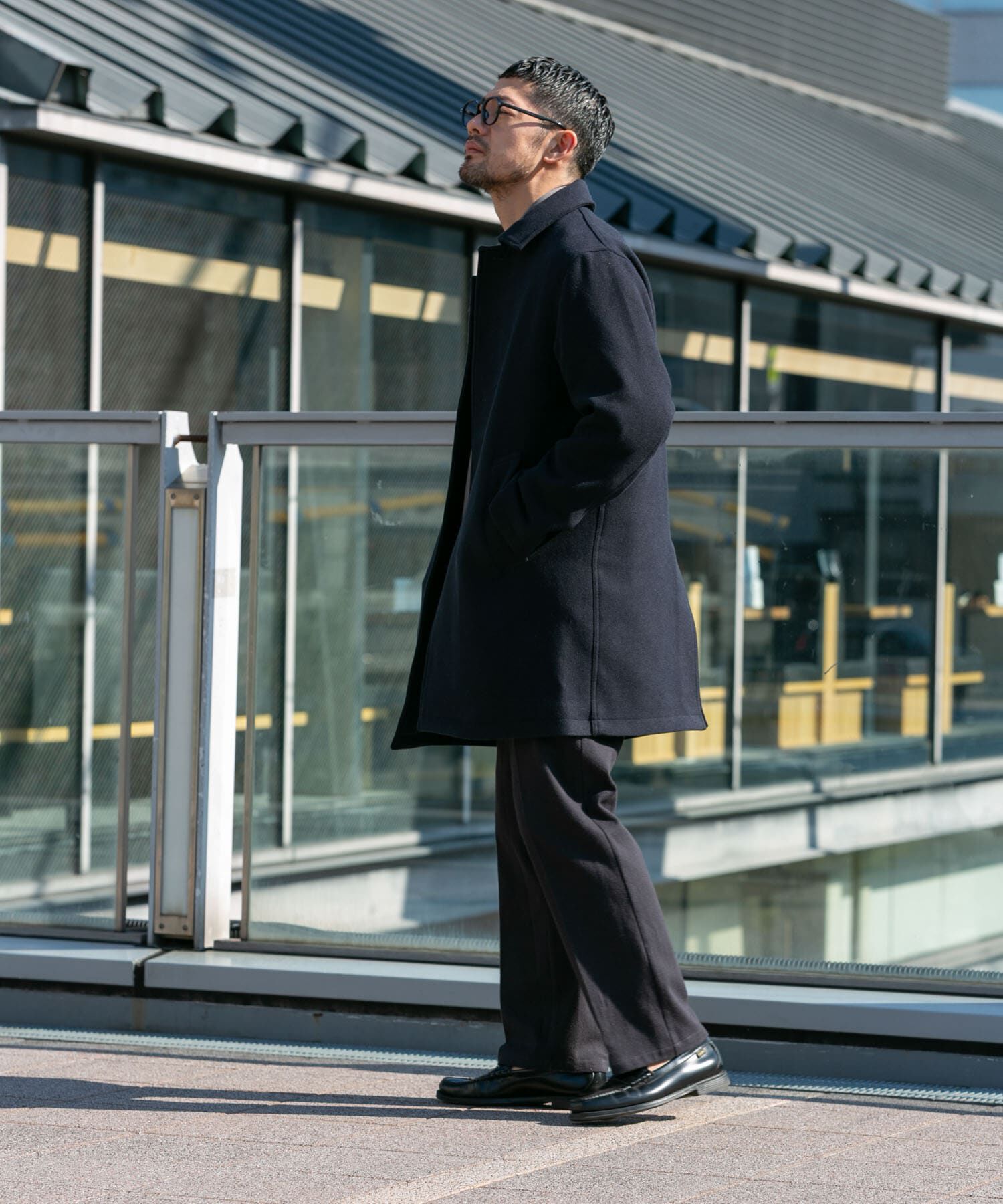 URBAN RESEARCH ROSSO「『XLサイズあり』light meltonステンカラーコート」|ステンカラーコート|