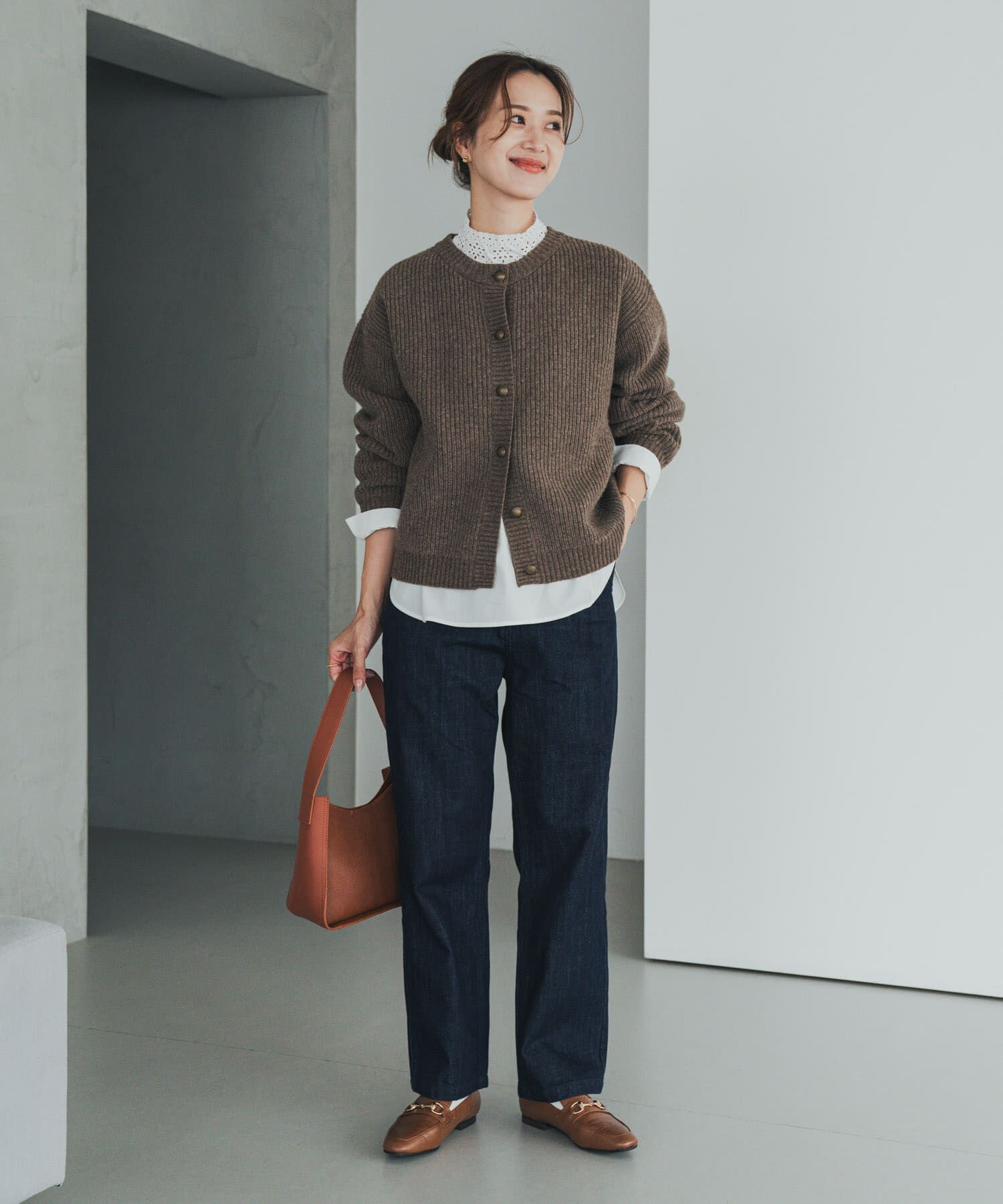 URBAN RESEARCH DOORS「アイレットレース衿ブラウス」|シャツ・ブラウス|