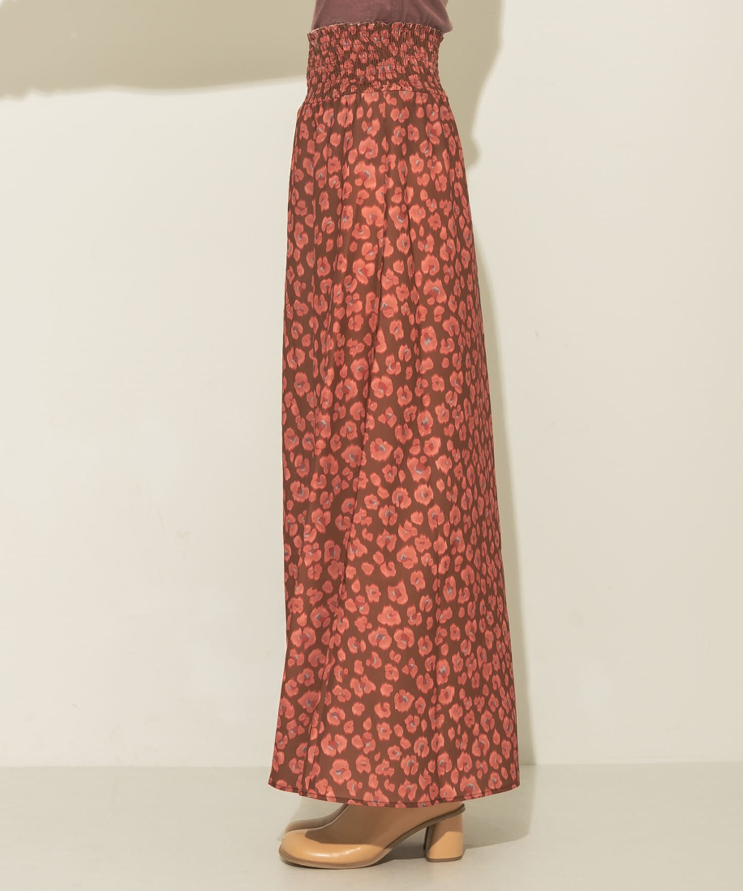  「レオパードプリントロングスカート」|スカート|