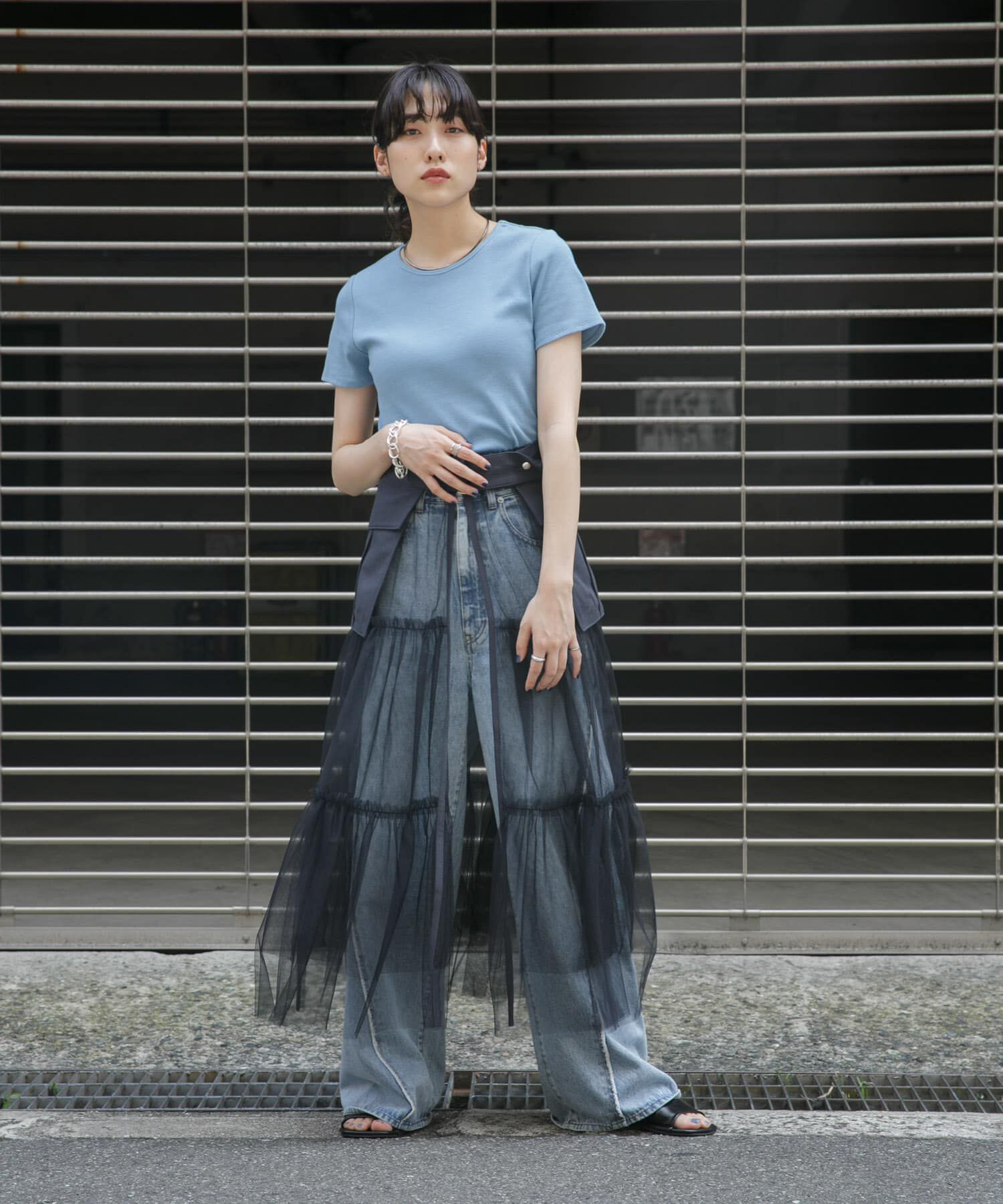  「ポケットベルトSETチュールスカート」|スカート|