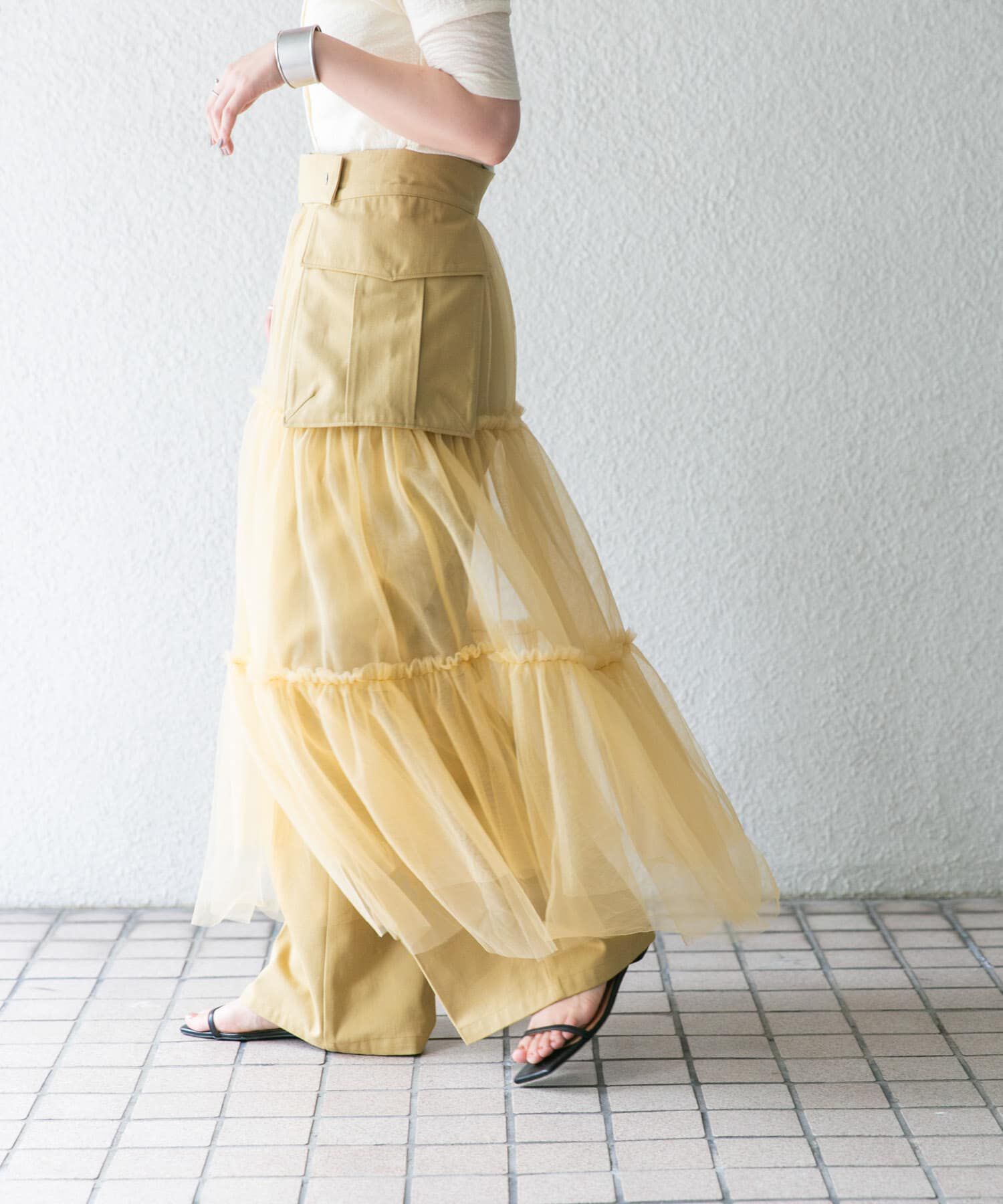  「ポケットベルトSETチュールスカート」|スカート|
