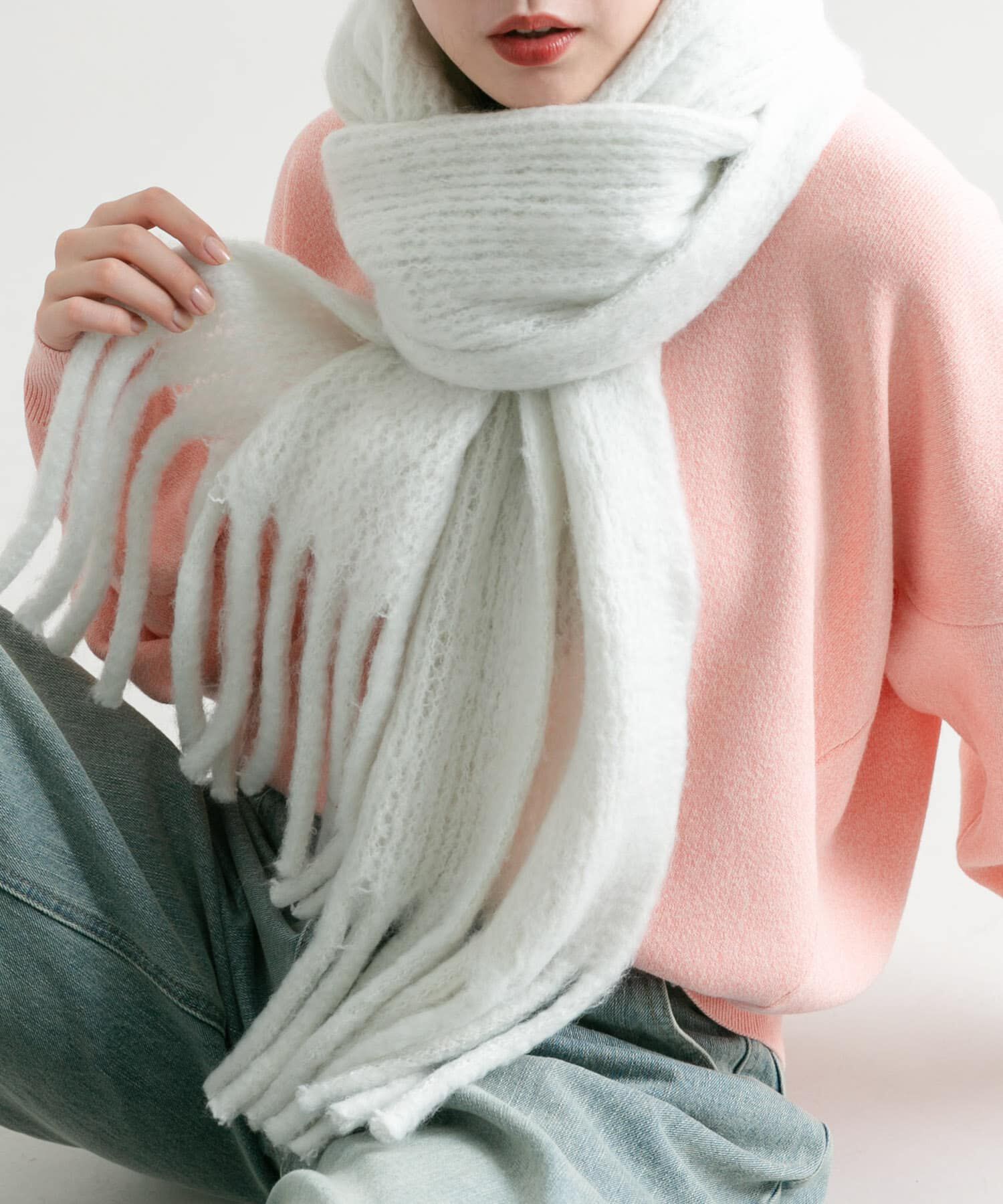  「ビッグフリンジマフラー」|マフラー|