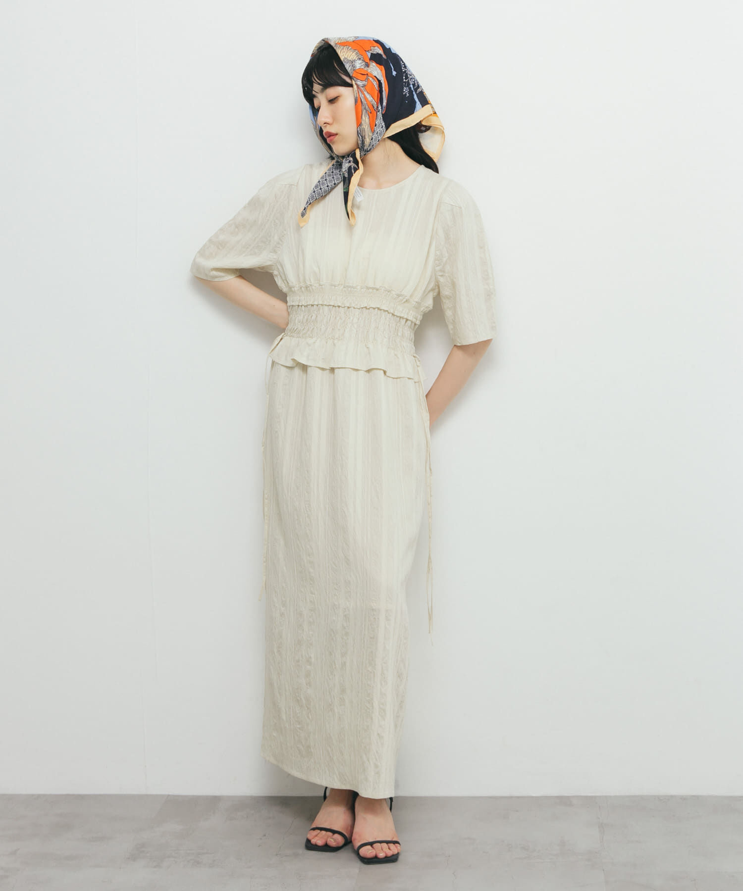  「フリルシャーリングドッキングワンピース」|ワンピース|