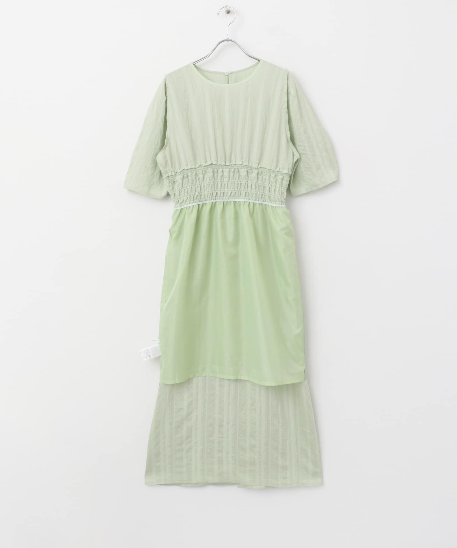  「フリルシャーリングドッキングワンピース」|ワンピース|