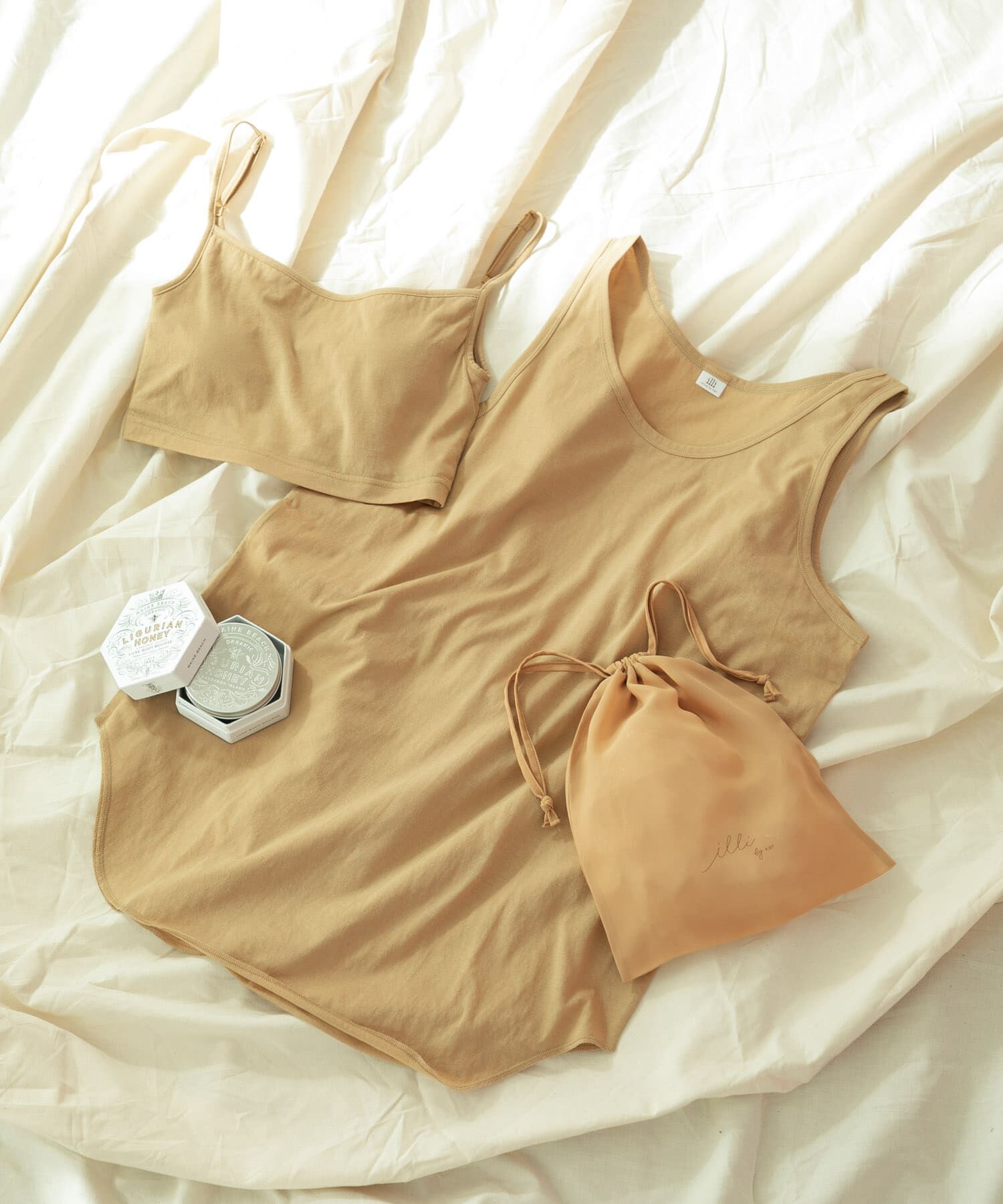  「ブラキャミソールセットタンクトップ」|タンクトップ|ベージュ