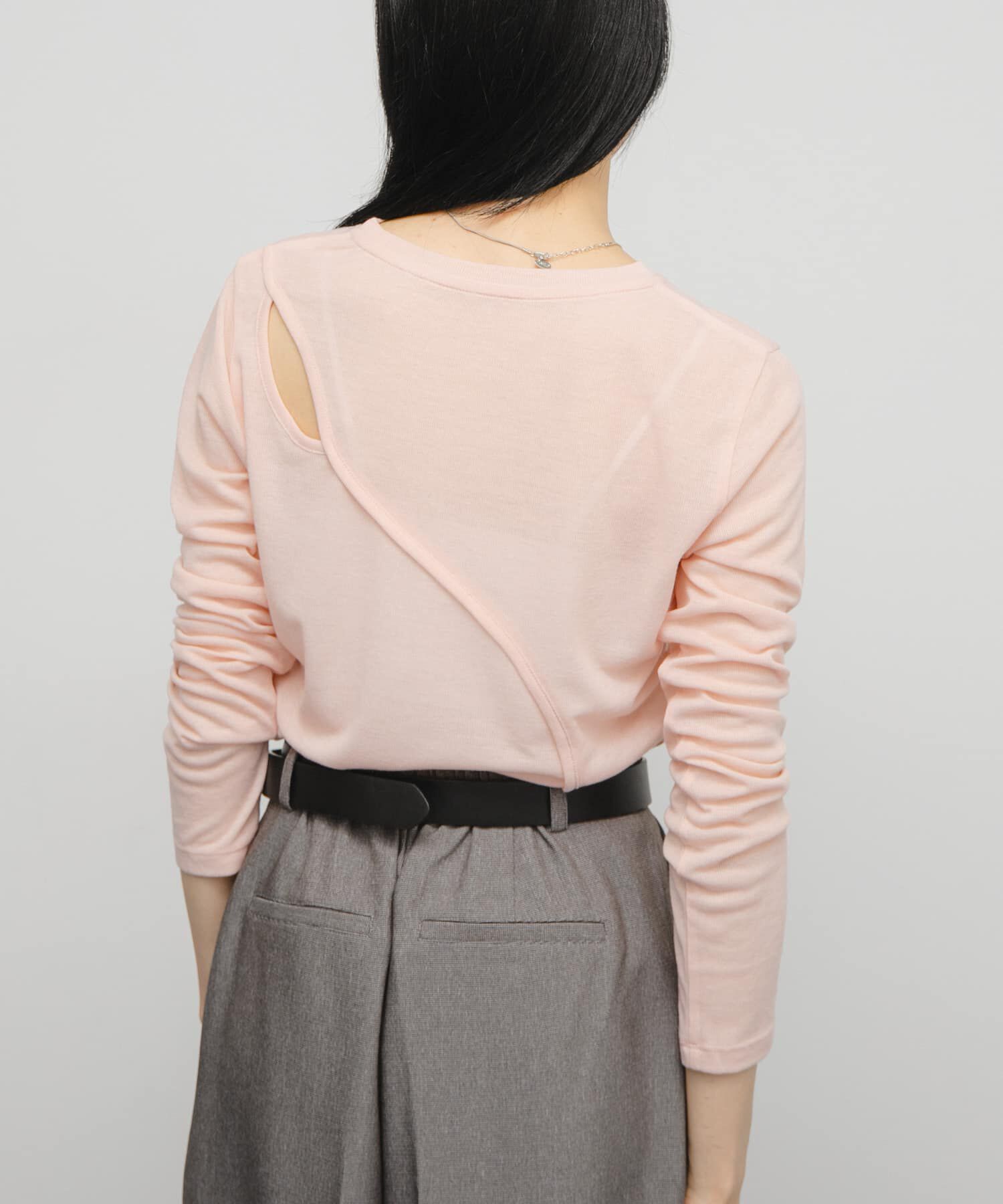  「シアーリブデザインカットソー」|Tシャツ・カットソー|