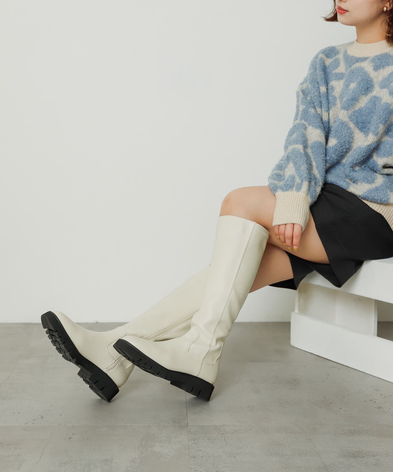 SENSE OF PLACE by URBAN RESEARCH「トラックソールロングブーツ」|ショートブーツ|