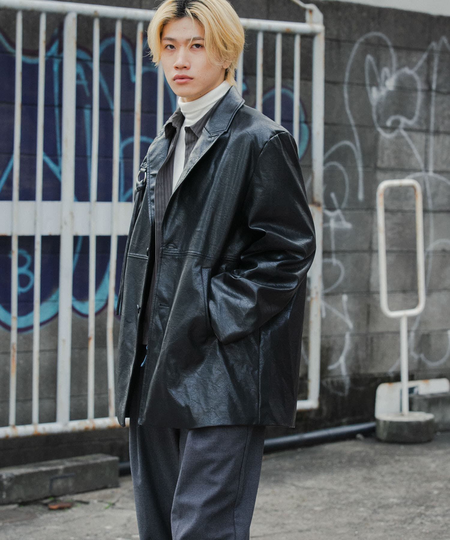 SENSE OF PLACE by URBAN RESEARCH「フェイクレザーミドルジャケット」|その他|