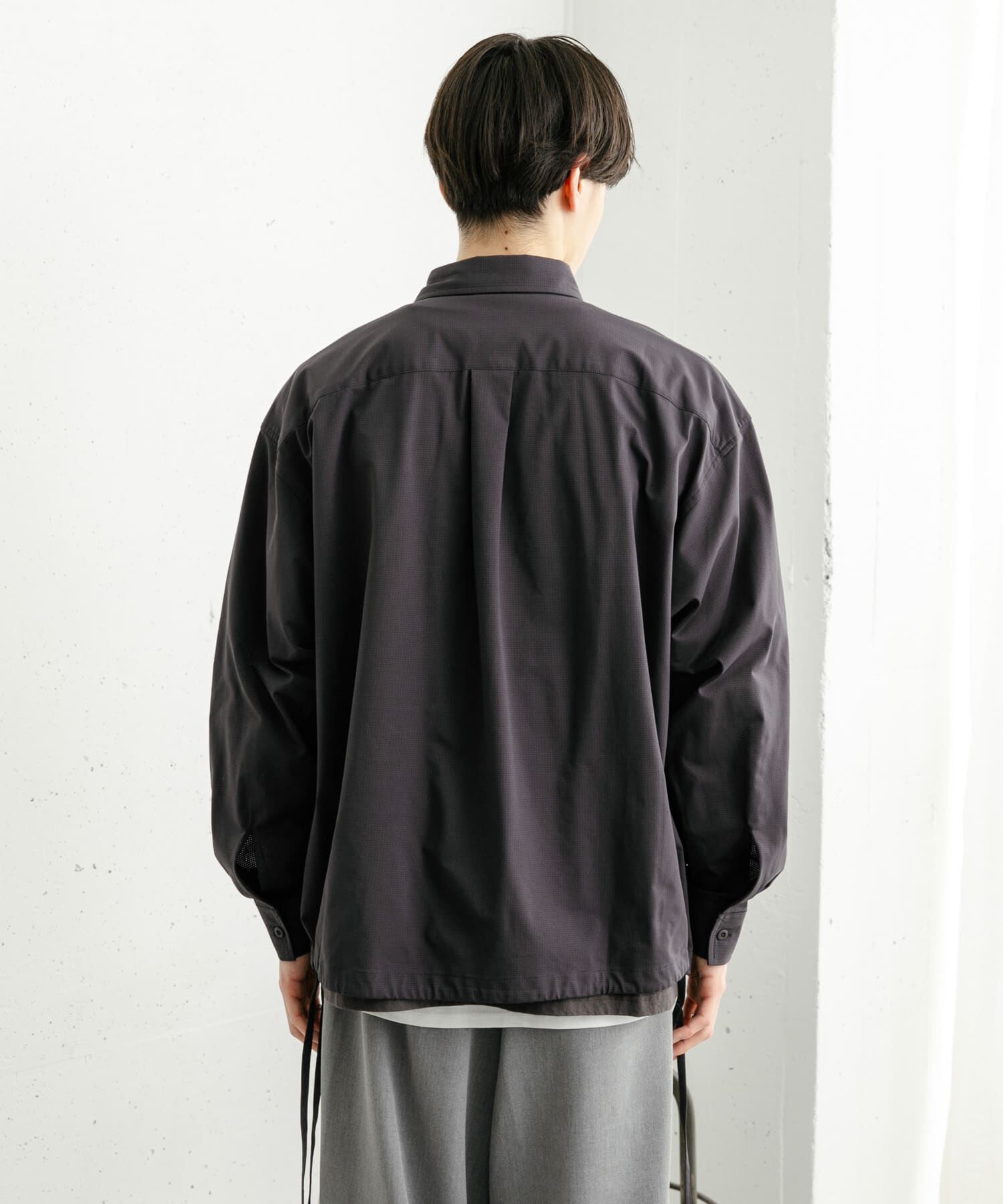 SENSE OF PLACE by URBAN RESEARCH「ドットメッシュダブルポケットロングスリーブシャツ」|シャツ・ブラウス|