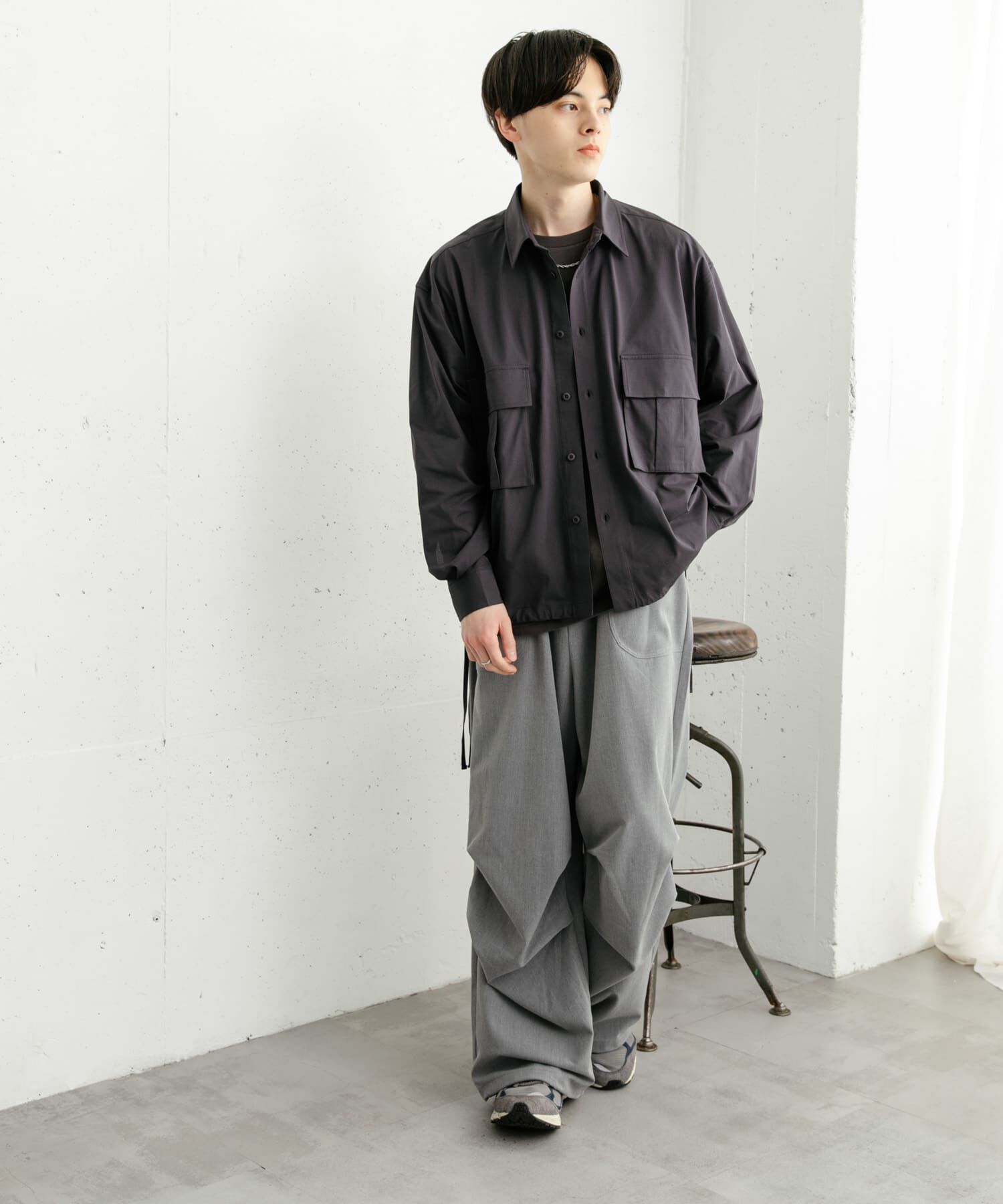 SENSE OF PLACE by URBAN RESEARCH「ドットメッシュダブルポケットロングスリーブシャツ」|シャツ・ブラウス|