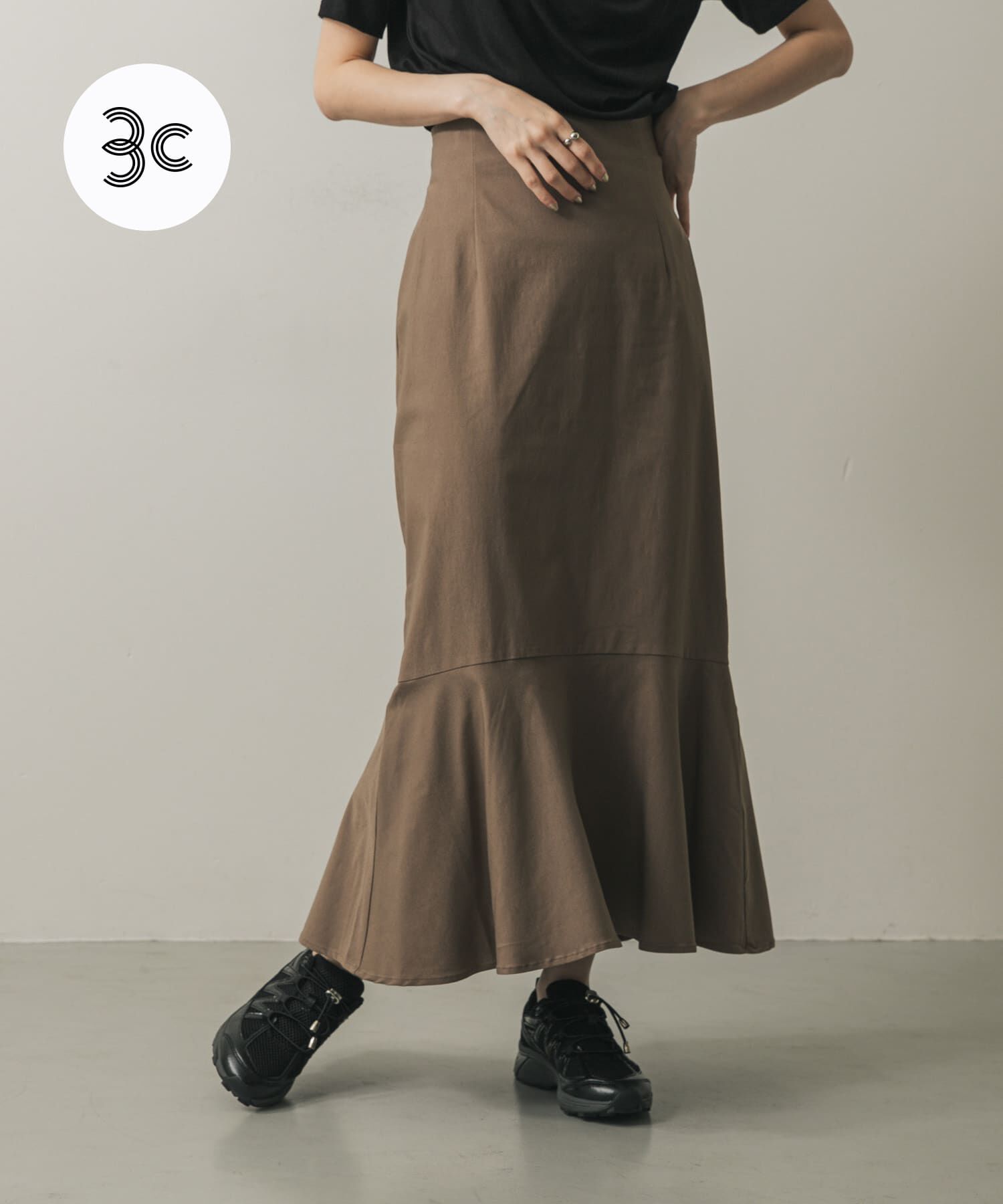 SENSE OF PLACE by URBAN RESEARCH「『WEB/一部店舗限定サイズ』ストレッチハイウエストマーメイドスカート」|スカート|モカ