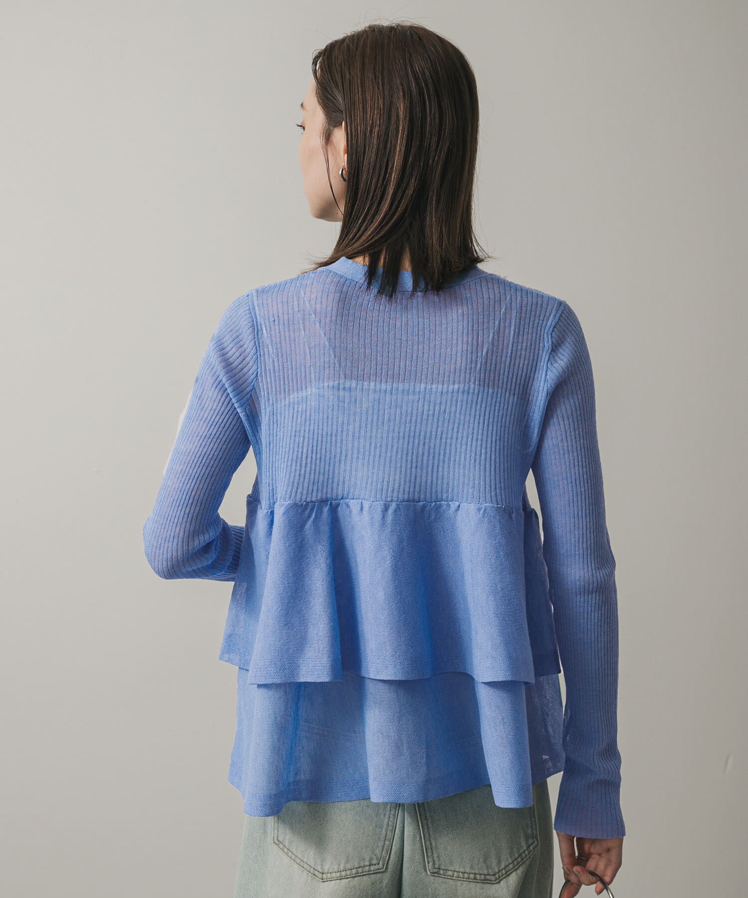 SENSE OF PLACE by URBAN RESEARCH「シアーペプラムカーディガン」|カーディガン|