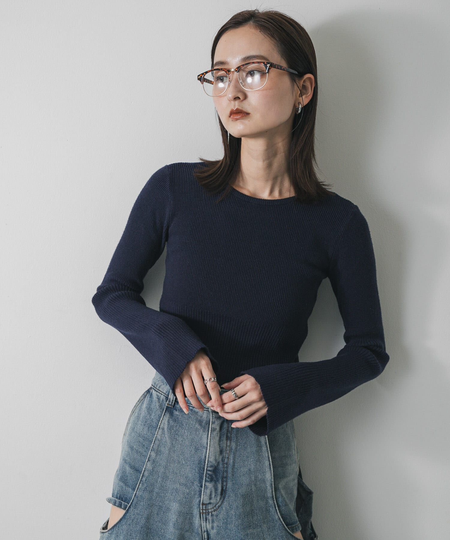 SENSE OF PLACE by URBAN RESEARCH「『WEB限定』2WAYストレッチラウンドネックセーター」|ニット・セーター|