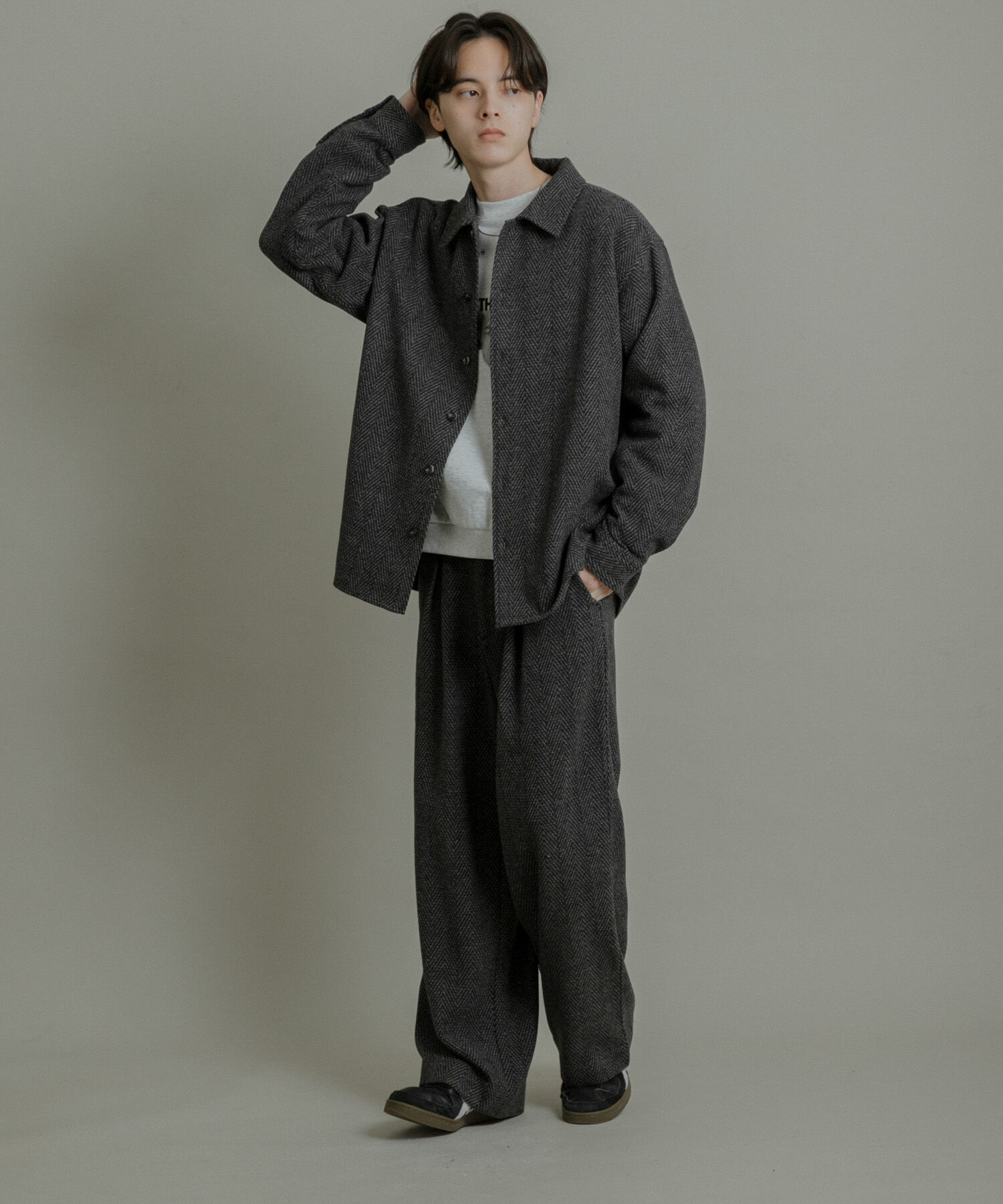 SENSE OF PLACE by URBAN RESEARCH「スライバーライクヘリンボーンワイドパンツ」|その他|