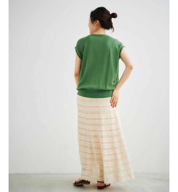 le.coeur blanc「ボーダーレースマーメイドスカート」|スカート|