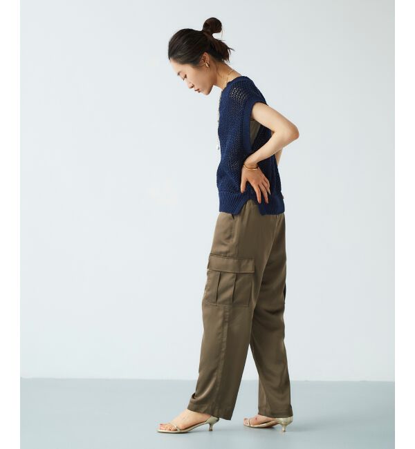  「サテンカーゴパンツ」|カーゴ|