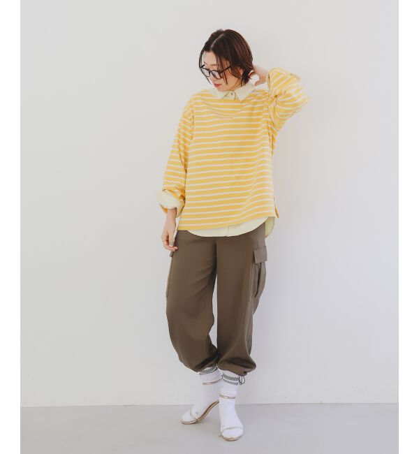 le.coeur blanc「《手洗い可能》バスクボーダーロンT」|Tシャツ・カットソー|