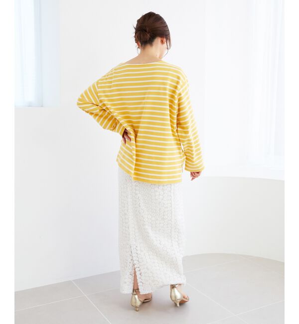 le.coeur blanc「《手洗い可能》バスクボーダーロンT」|Tシャツ・カットソー|