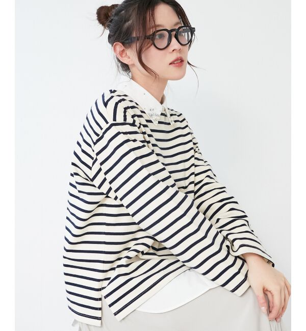 le.coeur blanc「《手洗い可能》バスクボーダーロンT」|Tシャツ・カットソー|