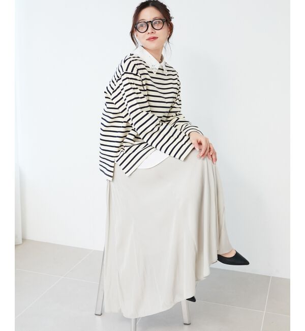 le.coeur blanc「《手洗い可能》バスクボーダーロンT」|Tシャツ・カットソー|