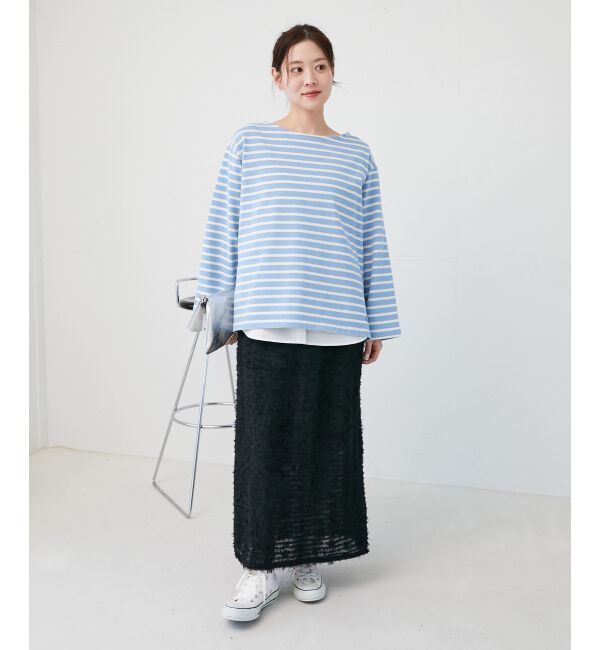 le.coeur blanc「《手洗い可能》バスクボーダーロンT」|Tシャツ・カットソー|