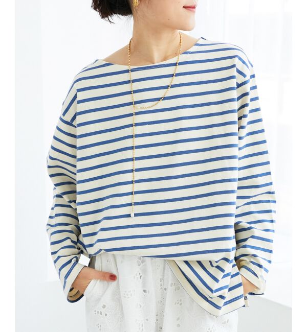 le.coeur blanc「《手洗い可能》バスクボーダーロンT」|Tシャツ・カットソー|