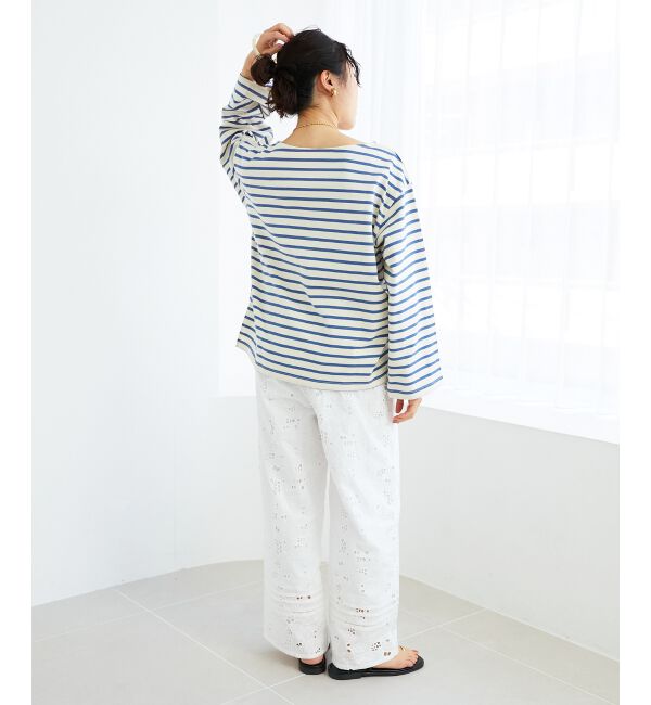 le.coeur blanc「《手洗い可能》バスクボーダーロンT」|Tシャツ・カットソー|