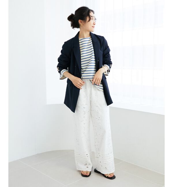 le.coeur blanc「《手洗い可能》バスクボーダーロンT」|Tシャツ・カットソー|