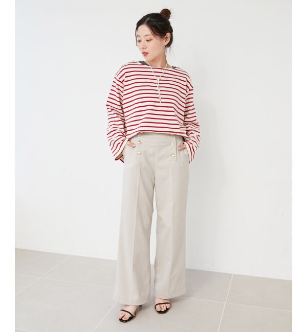 le.coeur blanc「《手洗い可能》バスクボーダーロンT」|Tシャツ・カットソー|