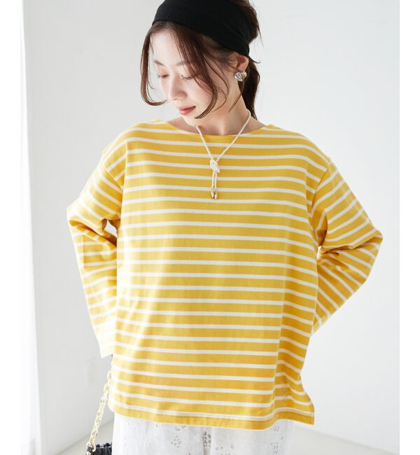 le.coeur blanc「《手洗い可能》バスクボーダーロンT」|Tシャツ・カットソー|