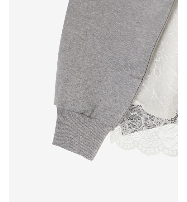 le.coeur blanc「《手洗い可能》バックレーススウェットプルオーバー」|プルオーバー|