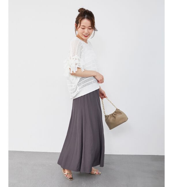  「《リラクシーな履き心地》リネンライクマーメイドスカート」|スカート|