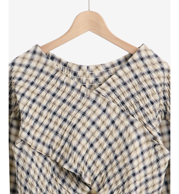 MAJESTICLEGON「クロスデザイン長袖ブラウス」|シャツ・ブラウス|