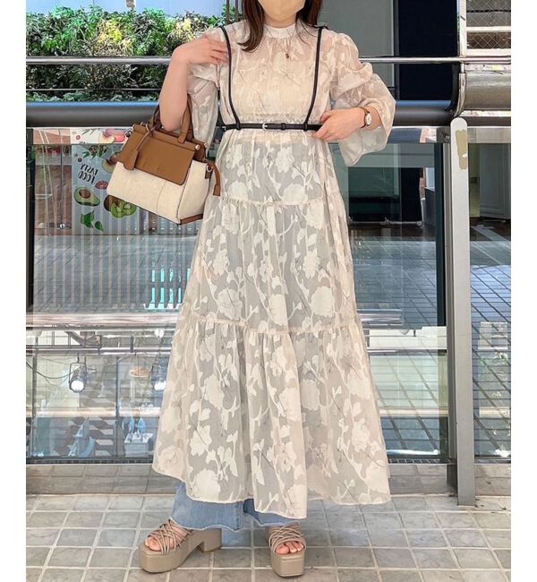 MAJESTICLEGON「フラワープリントジャカードワンピース」|ワンピース|