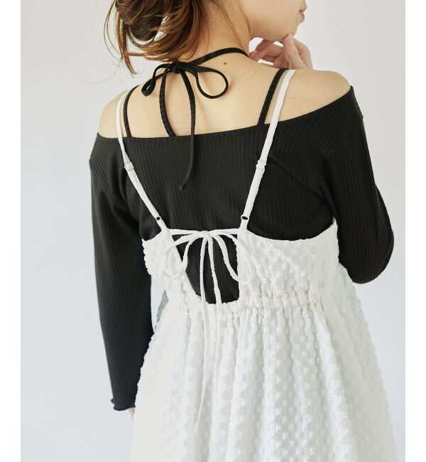 MAJESTICLEGON「バックオープンキャミワンピース」|ワンピース|