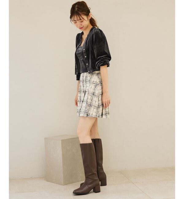 MAJESTICLEGON「キャミセットベロアカーディガン」|カーディガン|