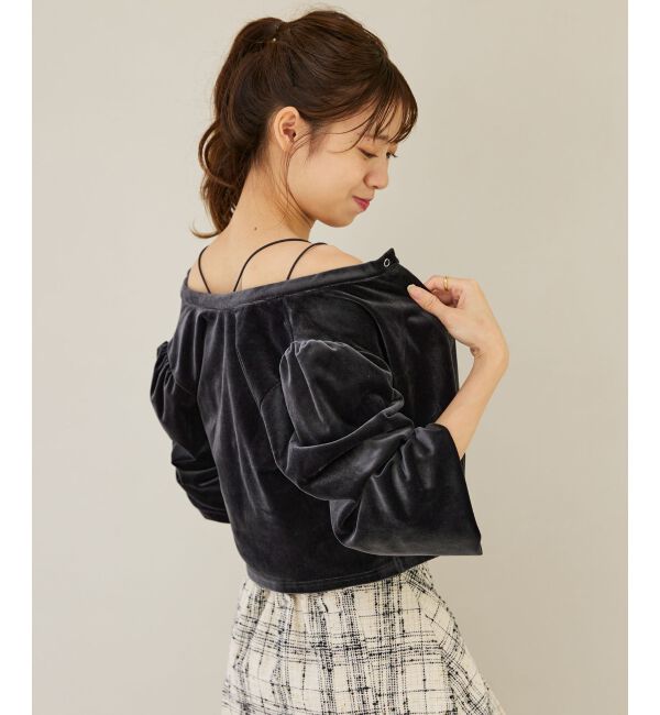 MAJESTICLEGON「キャミセットベロアカーディガン」|カーディガン|Ｃ／グレー