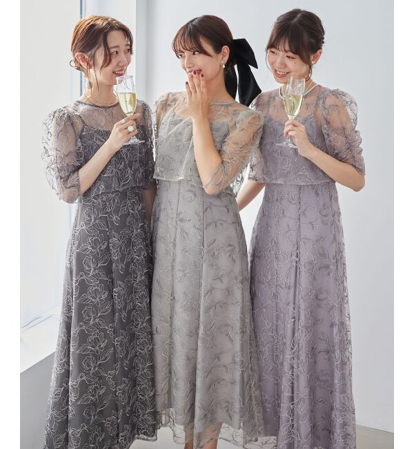  「フラワーエンブロイダリーセットドレス」|ドレス|